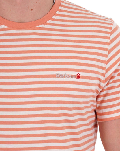 Barbour Bilting Stripe T-shirt Orange