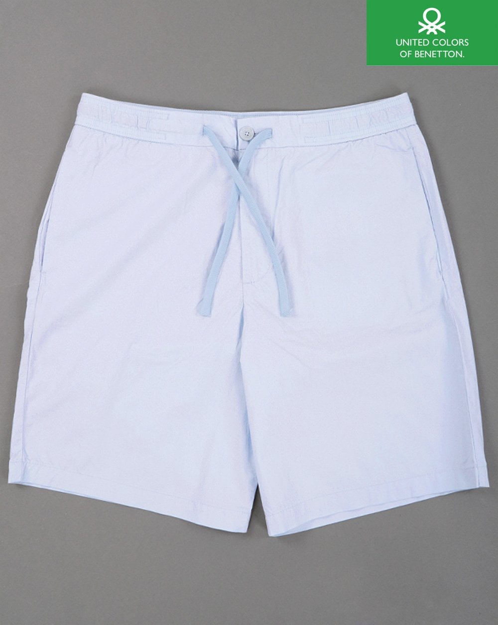 Benetton Cotton Canvas Drawstring Short Sky Blue