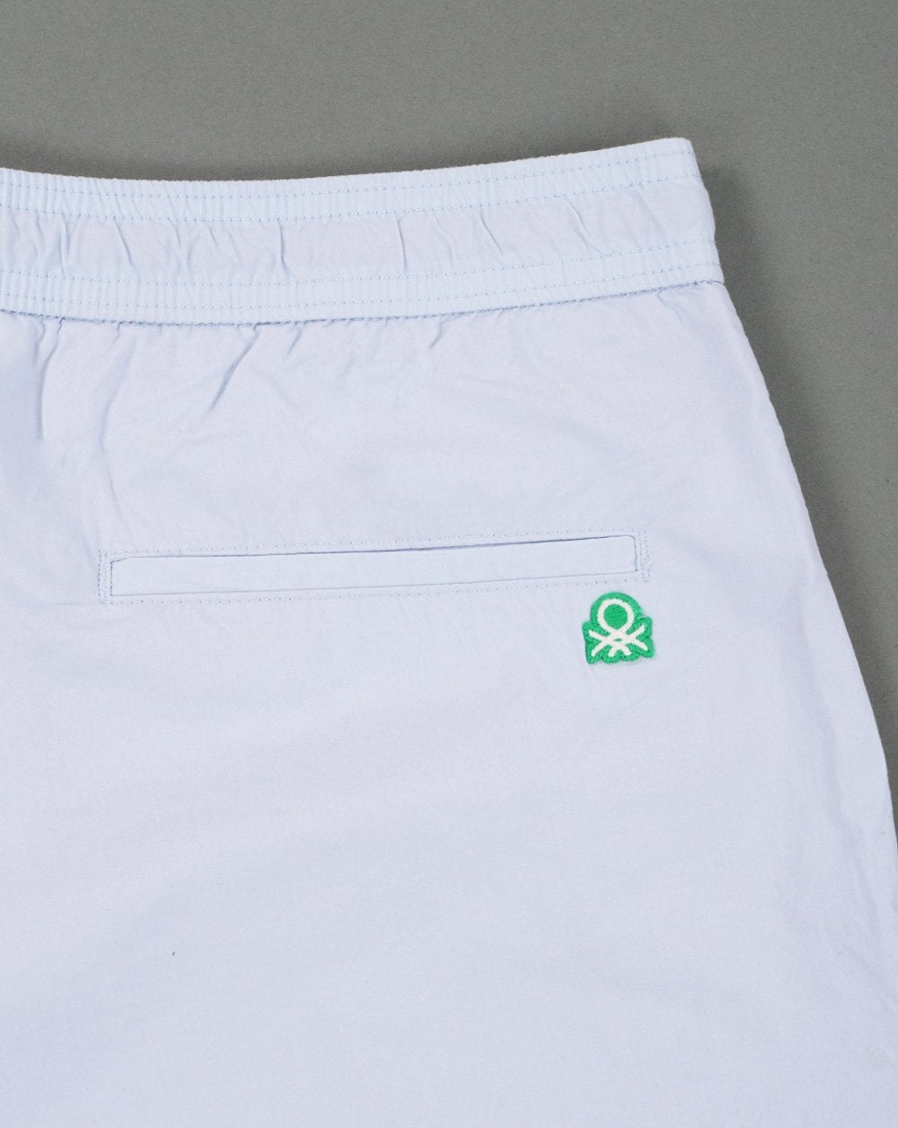 Benetton Cotton Canvas Drawstring Short Sky Blue