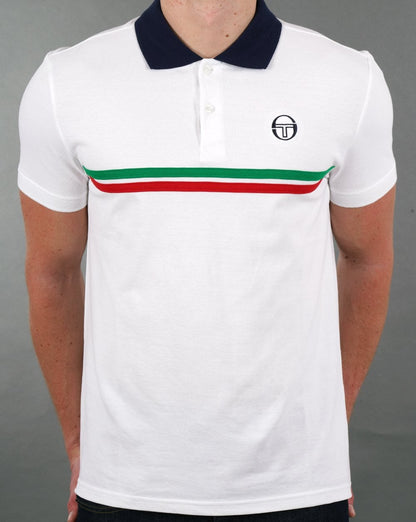 Sergio Tacchini Supermac Polo Shirt White/Italia