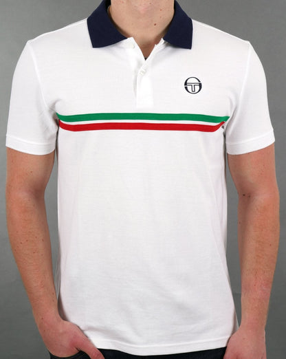 Sergio Tacchini Supermac Polo Shirt White/Italia