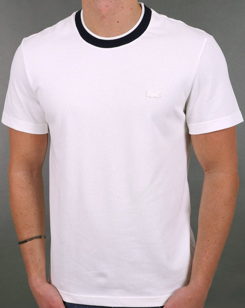 Lacoste Pique T-shirt Off White/Navy