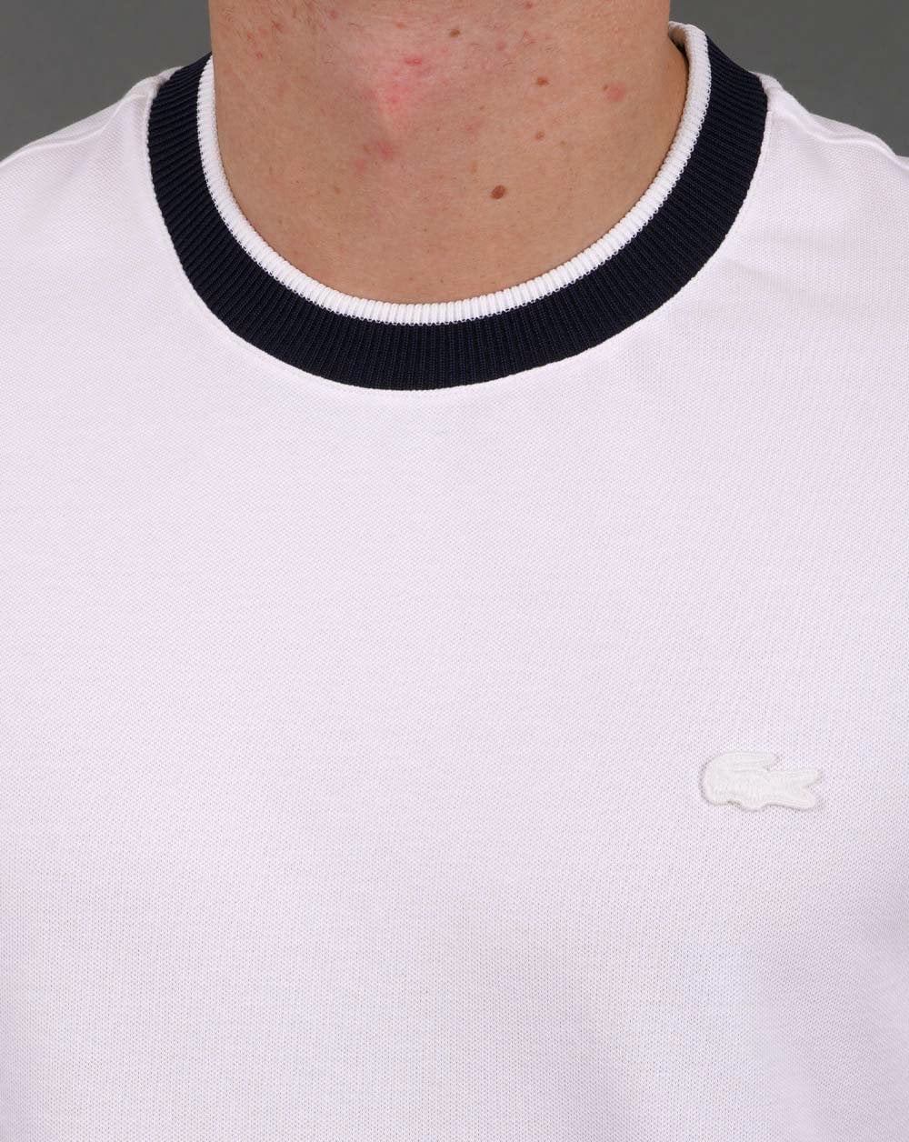 Lacoste Pique T-shirt Off White/Navy