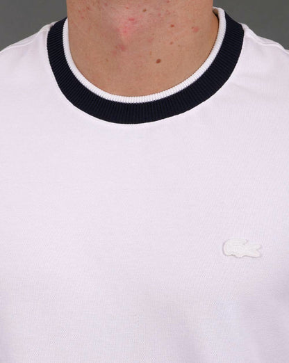 Lacoste Pique T-shirt Off White/Navy