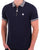 Pretty Green Orion Stripe Collar Polo Navy