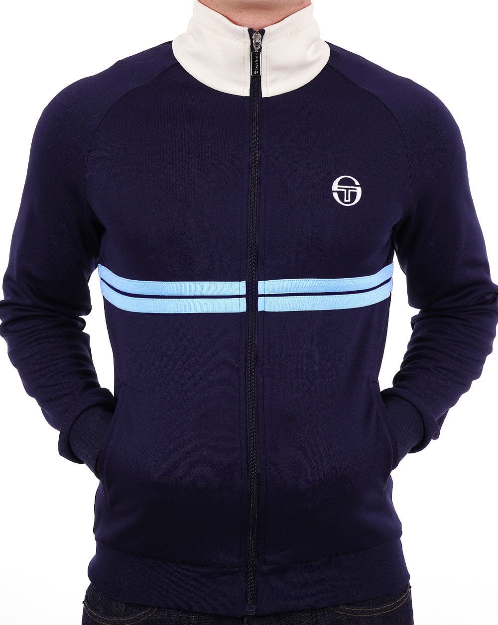Sergio Tacchini Dallas Track Top Navy Sky Gardenia