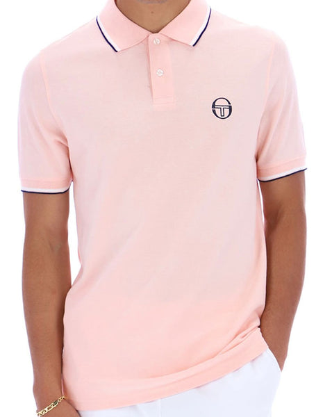 Sergio Tacchini Tipped Polo Shirt Pink/White