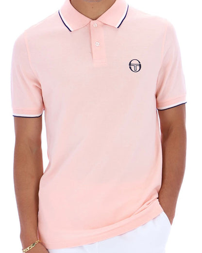 Sergio Tacchini Tipped Polo Shirt Pink/White