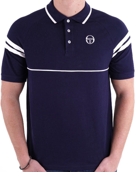 Sergio Tacchini Orion Polo Shirt Navy Blue/White
