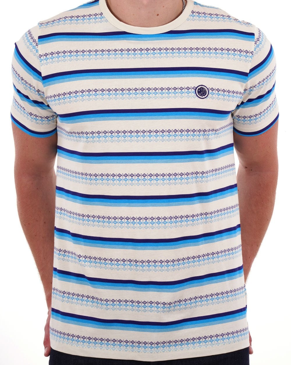 Pretty Green Larman Stripe T-shirt Stone