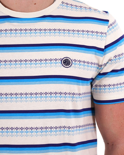 Pretty Green Larman Stripe T-shirt Stone