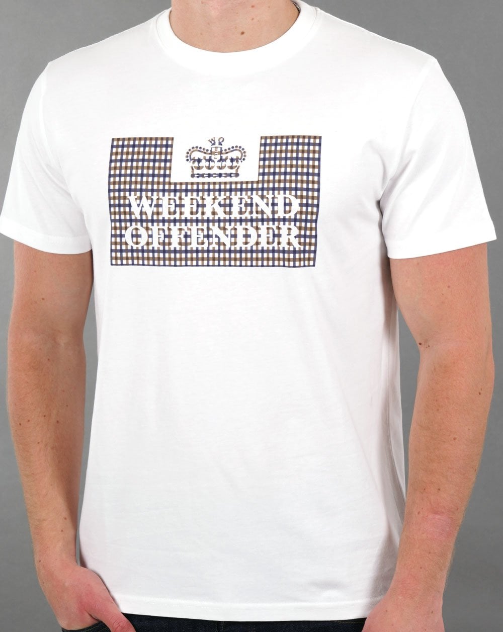 Weekend Offender Prison T-shirt White/Check