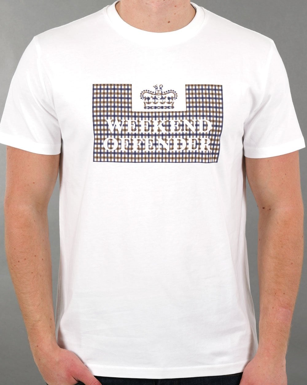 Weekend Offender Prison T-shirt White/Check