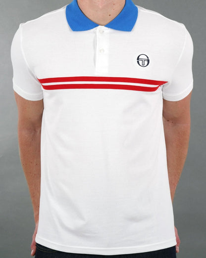 Sergio Tacchini Supermac Polo Shirt White/Red