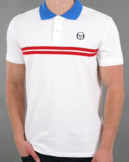 Sergio Tacchini Supermac Polo Shirt White/Red