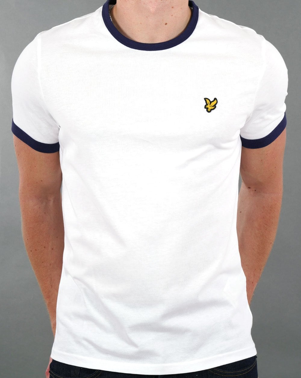 Lyle And Scott Ringer T-shirt White/Navy