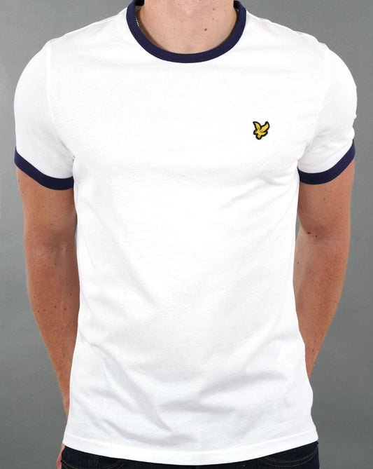 Lyle And Scott Ringer T-shirt White/Navy