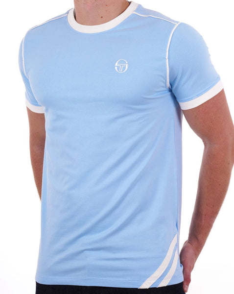 Sergio Tacchini 2 stripe T Shirt Sky Blue
