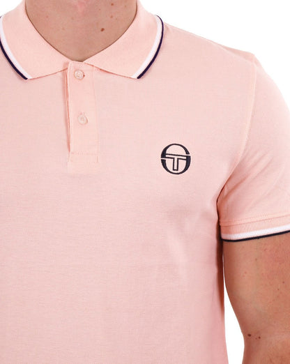 Sergio Tacchini Tipped Polo Shirt Pink/White