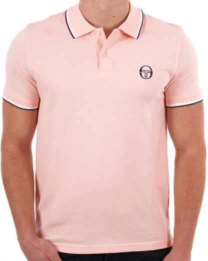 Sergio Tacchini Tipped Polo Shirt Pink/White