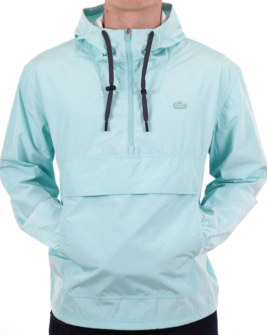 Lacoste Lacoste Quarter Zip Hooded Jacket Pastille Mint