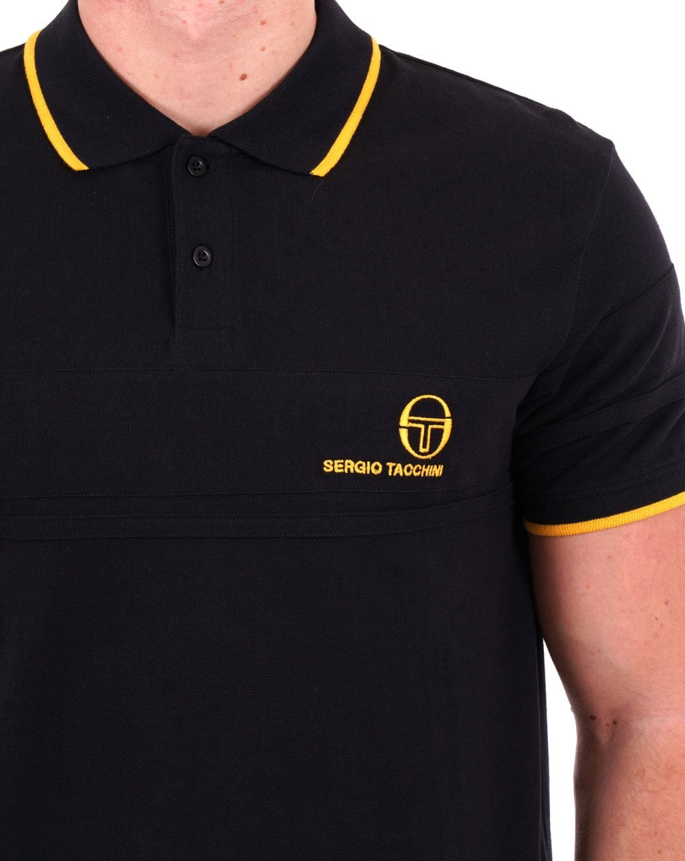 Sergio Tacchini YL Polo Shirt Black/Gold