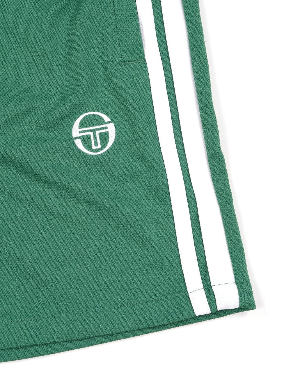 Sergio Tacchini Striped Casual Shorts Green/White