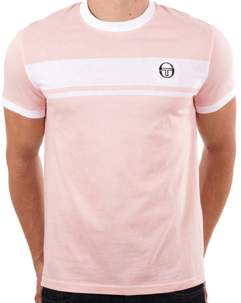 Sergio Tacchini Masters T Shirt Pink/White