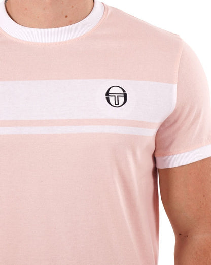 Sergio Tacchini Masters T Shirt Pink/White