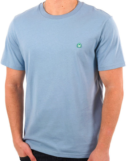 Benetton Small Logo T-shirt Sky Blue