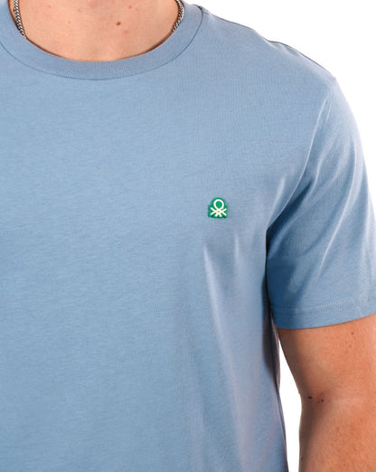 Benetton Small Logo T-shirt Sky Blue