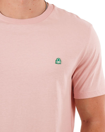 Benetton Small Logo T-shirt Pink