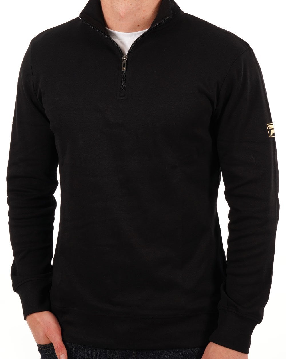 Patrick Villan 1/4 Zip Top Black/Gold