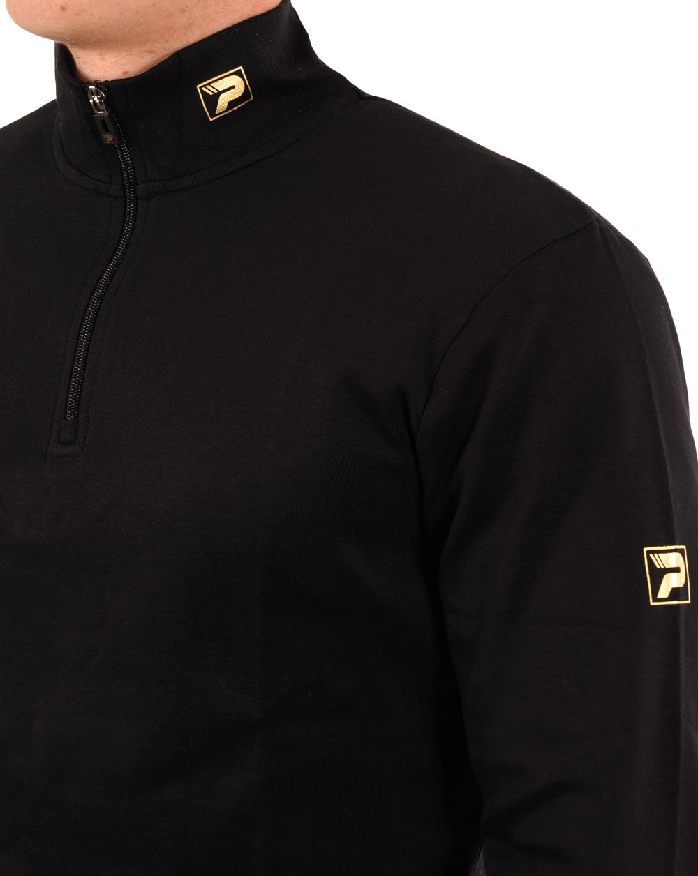 Patrick Villan 1/4 Zip Top Black/Gold