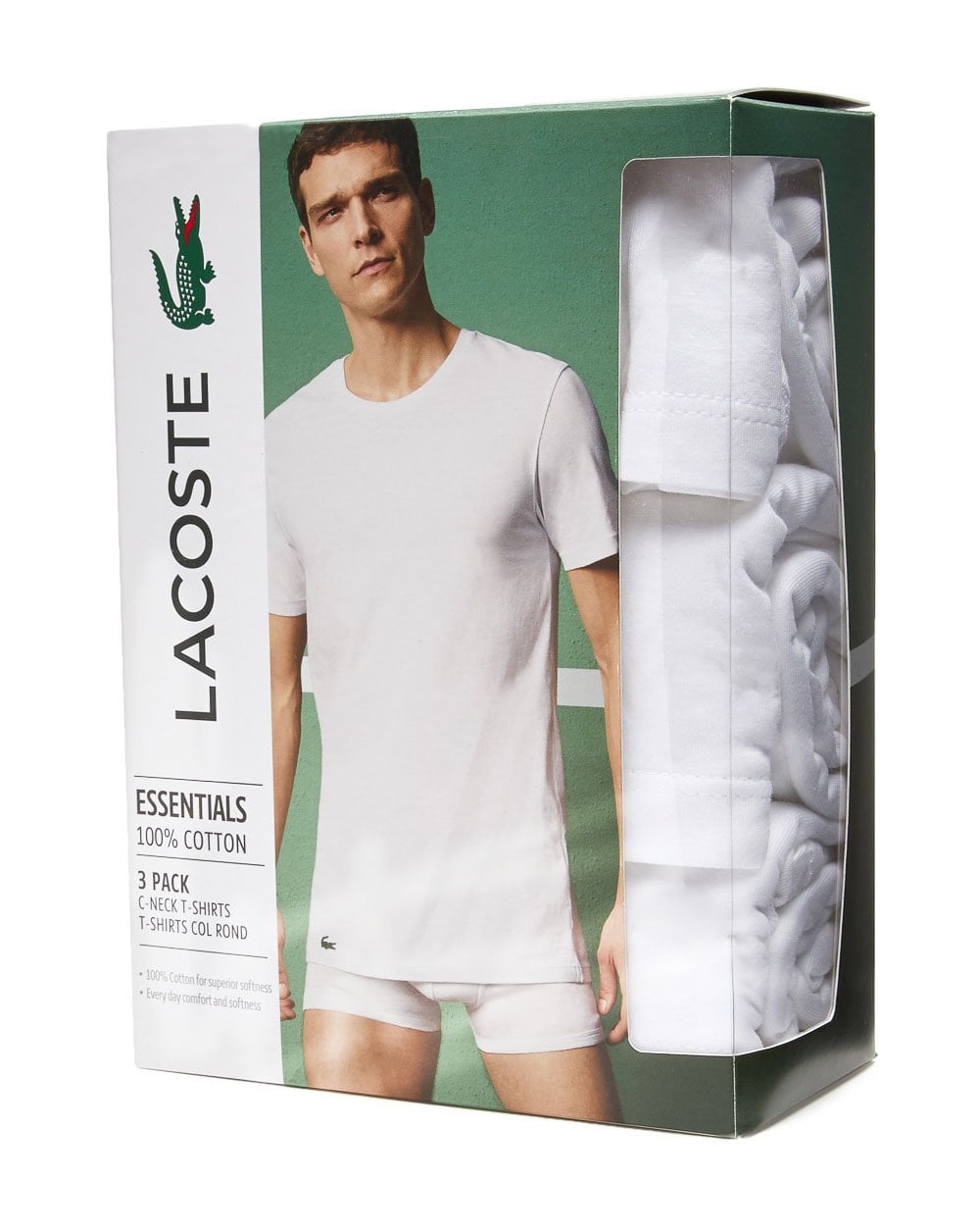Lacoste Triple Pack Label T-shirt White/White