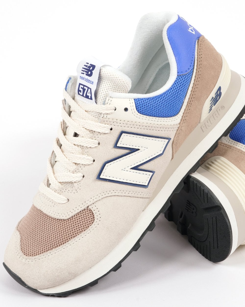New Balance 574 Trainer Off White/Light Blue