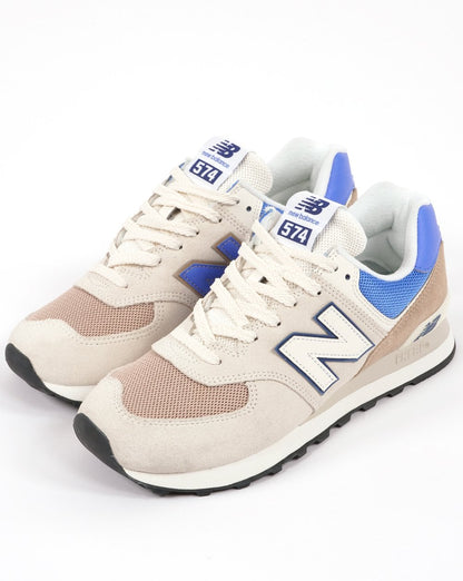 New Balance 574 Trainer Off White/Light Blue