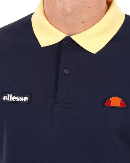 Ellesse Lessepsia Polo Shirt Navy/Yellow