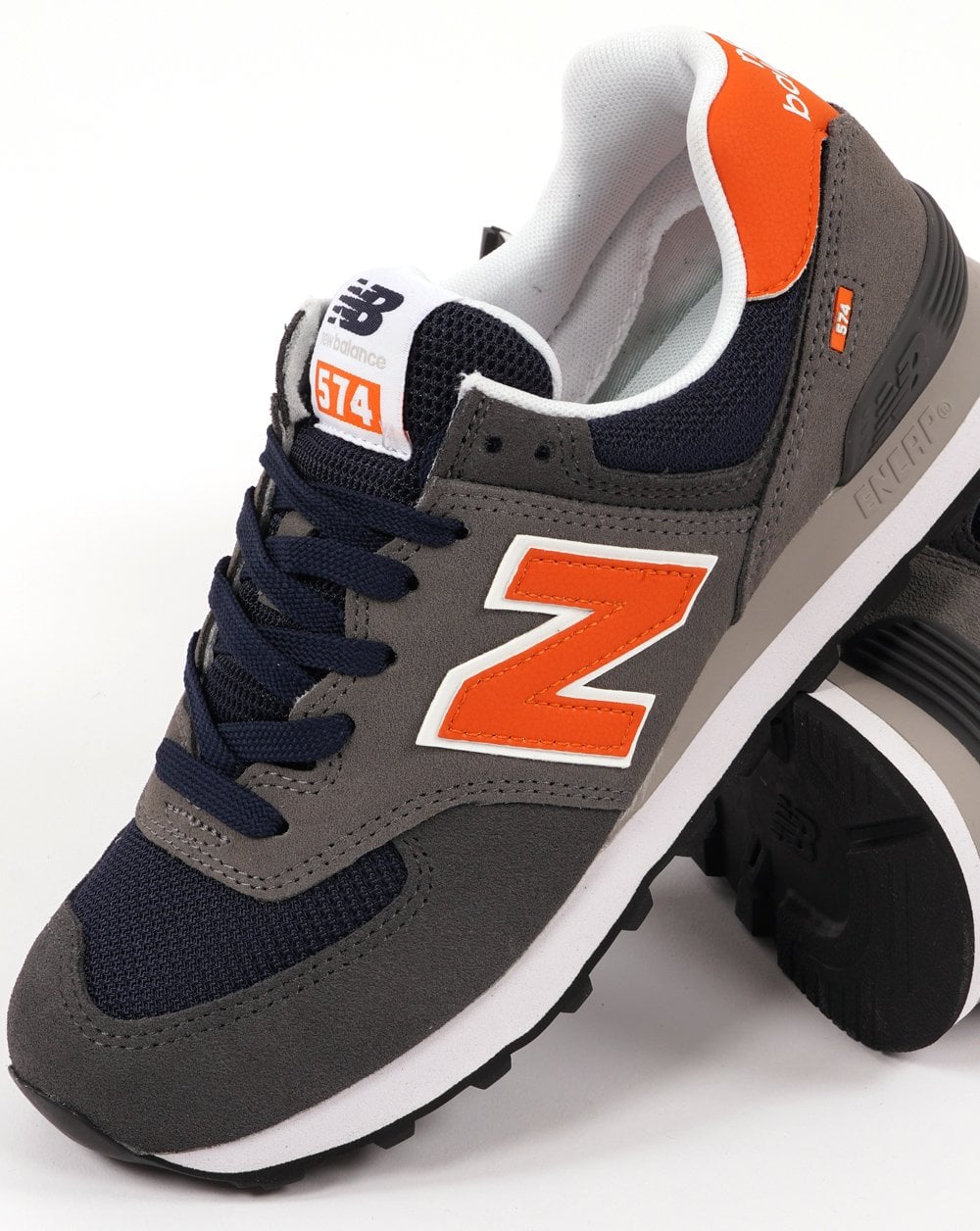New Balance 574 Trainer Grey/Orange