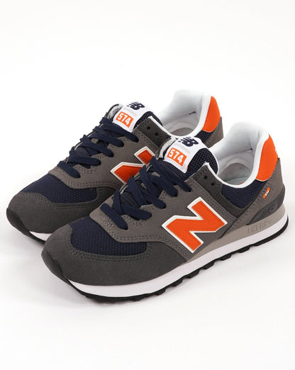 New Balance 574 Trainer Grey/Orange