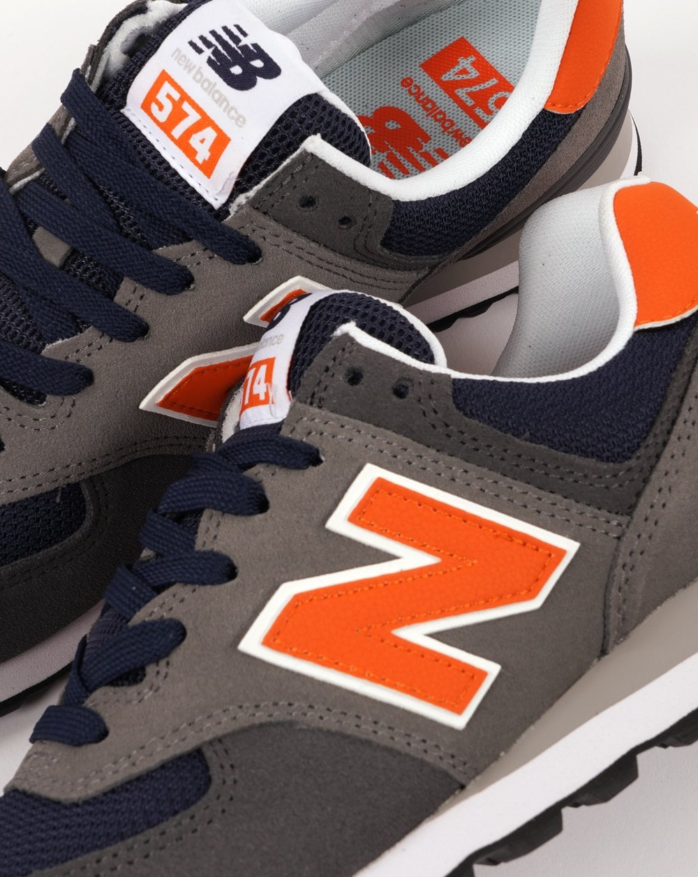 New Balance 574 Trainer Grey/Orange
