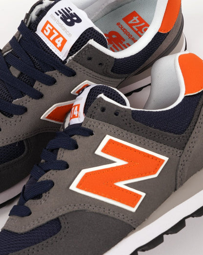 New Balance 574 Trainer Grey/Orange