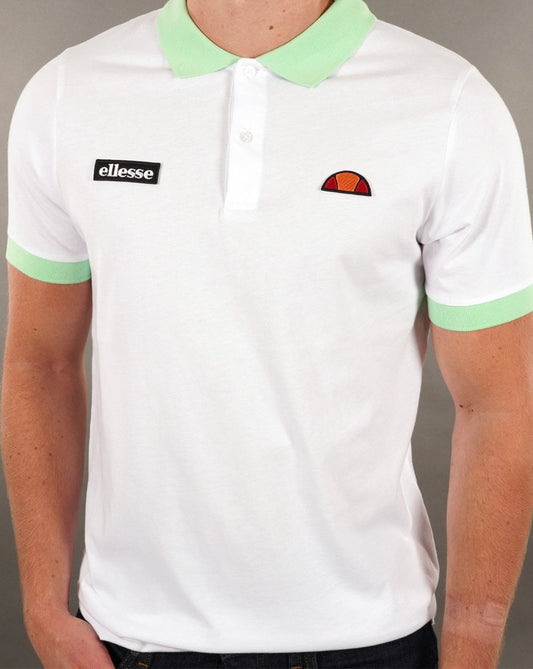 Ellesse Lessepsia Polo Shirt White/Light Green