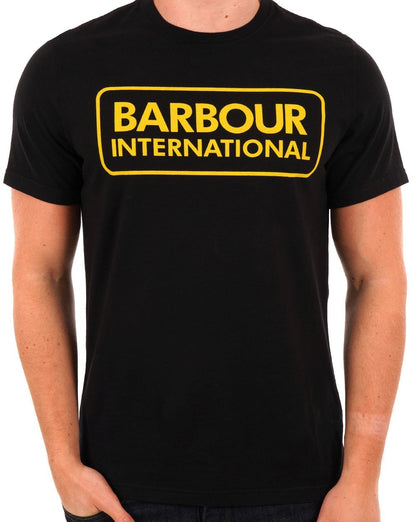 Barbour International Block Logo T-shirt Black - Gold
