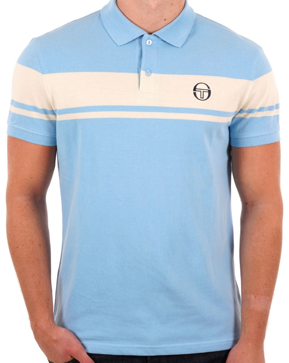 Sergio Tacchini Young Line Polo Shirt Sky Blue/Gardenia