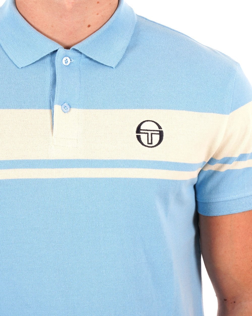 Sergio Tacchini Young Line Polo Shirt Sky Blue/Gardenia