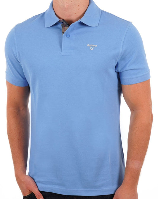 Barbour Tartan Pique Polo Blue