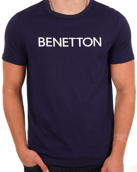 Benetton Logo T-shirt Navy/White