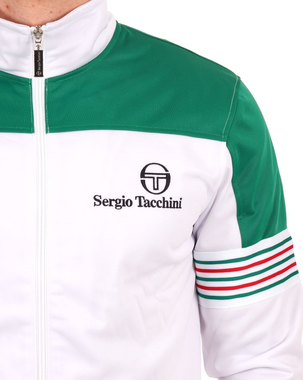 Sergio Tacchini Wilander Track Top White/Green
