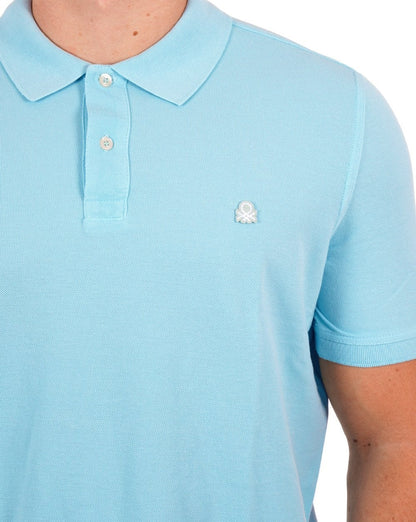 Benetton Polo Shirt Light Blue